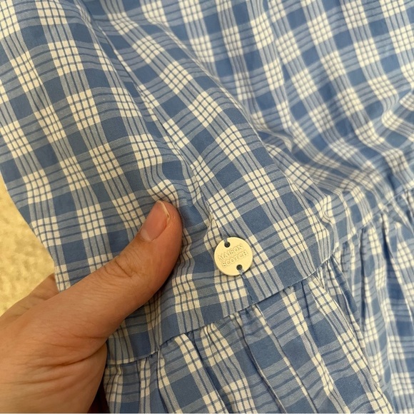 Scotch & Soda Gingham Ruffle Maxi Dress 100% Cotton Boho Preppy Womens S - Picture 4 of 9